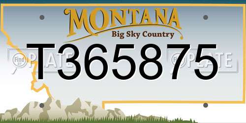 T365875 Montana License Plate