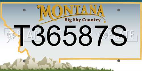 T36587S Montana License Plate