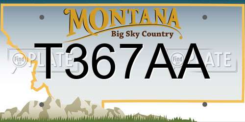 T367AA Montana License Plate