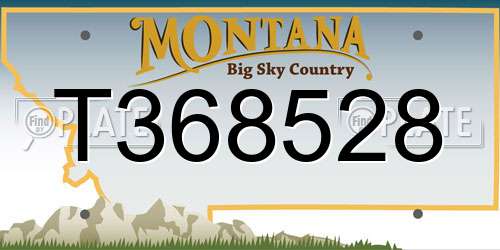 T368528 Montana License Plate