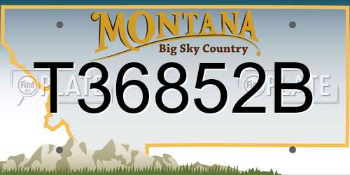 T36852B Montana License Plate