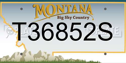 T36852S Montana License Plate