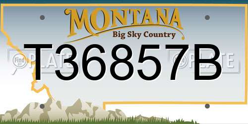 T36857B Montana License Plate