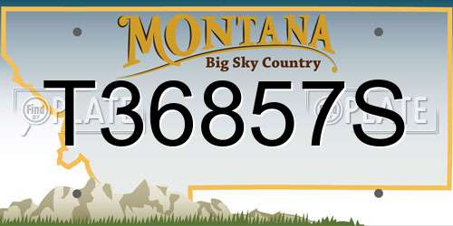 T36857S Montana License Plate