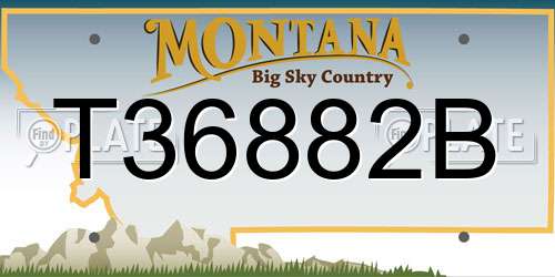 T36882B Montana License Plate