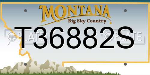 T36882S Montana License Plate