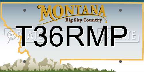 T36RMP Montana License Plate