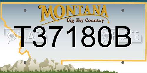 T37180B Montana License Plate