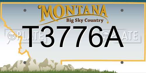 T3776A Montana License Plate