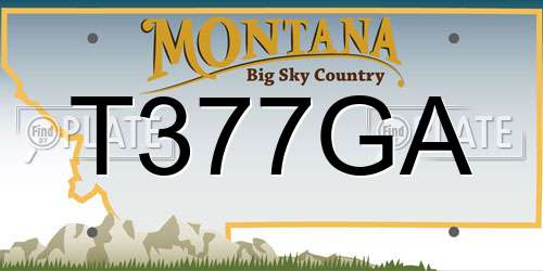 T377GA Montana License Plate
