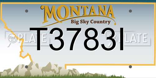 T3783I Montana License Plate