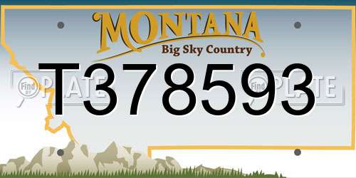 T378593 Montana License Plate