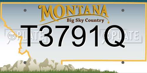 T3791Q Montana License Plate