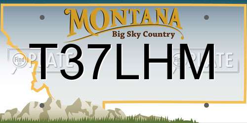 T37LHM Montana License Plate