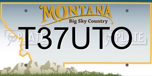 T37UTO Montana License Plate