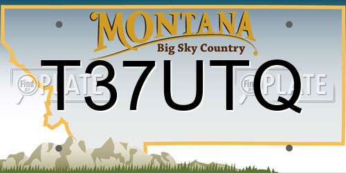 T37UTQ Montana License Plate