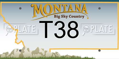 T38 Montana License Plate