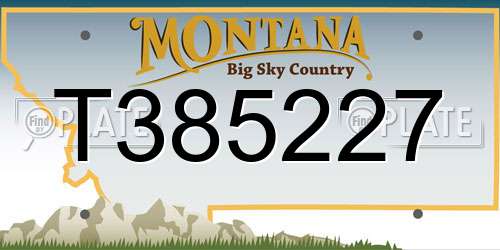 T385227 Montana License Plate