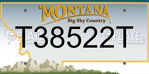T38522T Montana License Plate