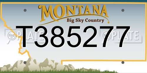 T385277 Montana License Plate