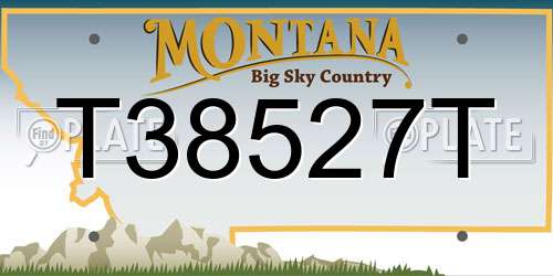 T38527T Montana License Plate