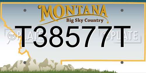 T38577T Montana License Plate