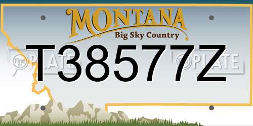 T38577Z Montana License Plate