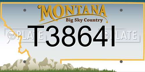 T3864I Montana License Plate