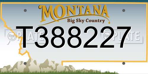 T388227 Montana License Plate