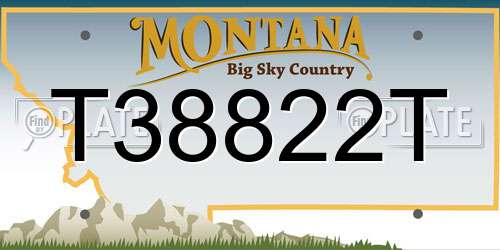 T38822T Montana License Plate