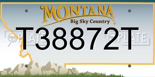 T38872T Montana License Plate