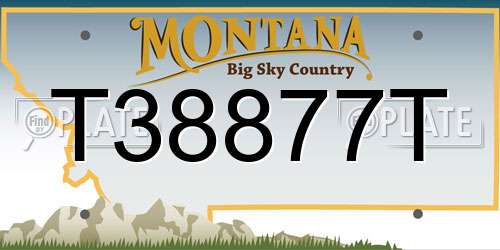 T38877T Montana License Plate