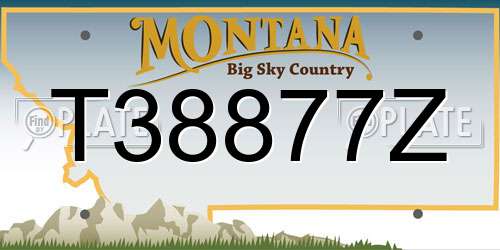 T38877Z Montana License Plate