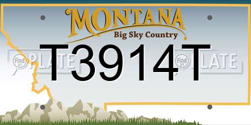 T3914T Montana License Plate