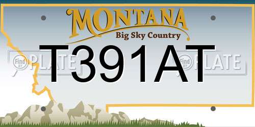 T391AT Montana License Plate