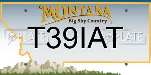 T39IAT Montana License Plate