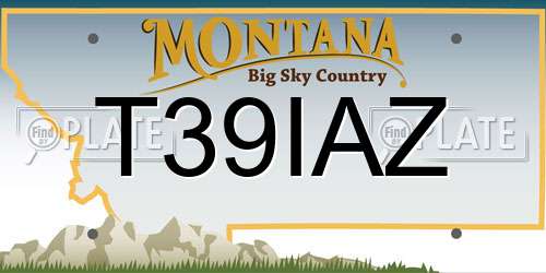 T39IAZ Montana License Plate