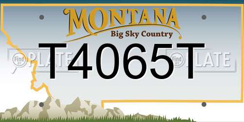 T4065T Montana License Plate