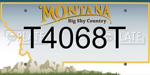 T4068T Montana License Plate