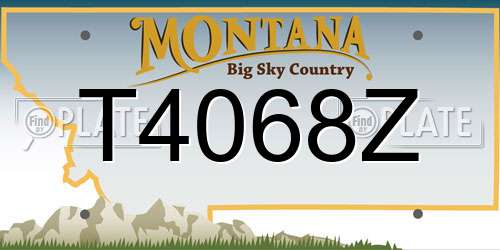 T4068Z Montana License Plate