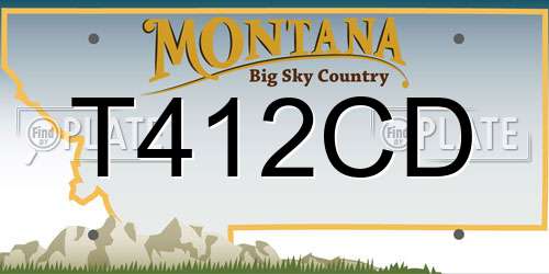T412CD Montana License Plate