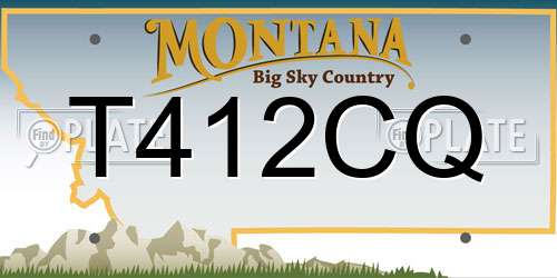 T412CQ Montana License Plate