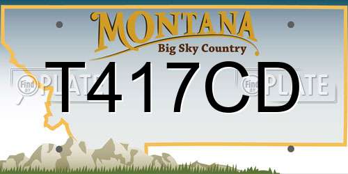 T417CD Montana License Plate