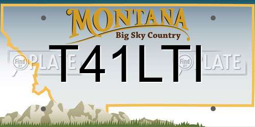 T41LTI Montana License Plate