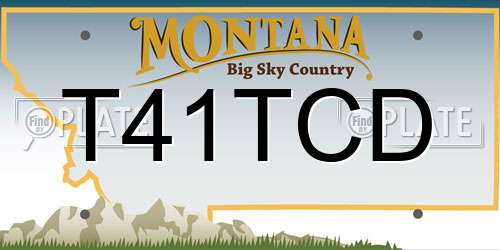 T41TCD Montana License Plate