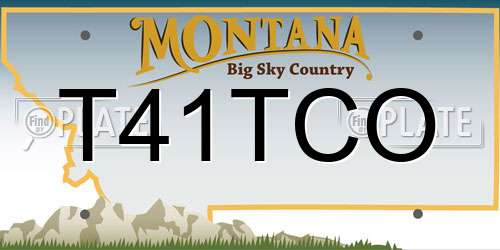 T41TCO Montana License Plate