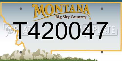T420047 Montana License Plate