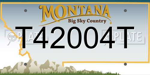 T42004T Montana License Plate