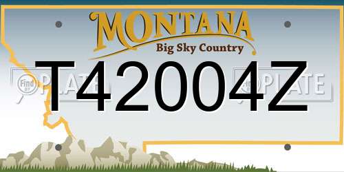 T42004Z Montana License Plate