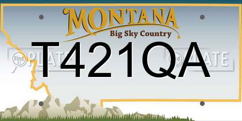 T421QA Montana License Plate